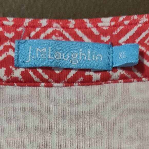 J. McLaughlin Red Lola Catalina Cloth Midi Dress SIZE XL - Picture 3 of 8
